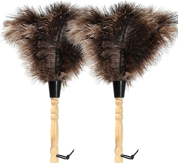 2-Professional-Grade Ostrich Feather Dusters